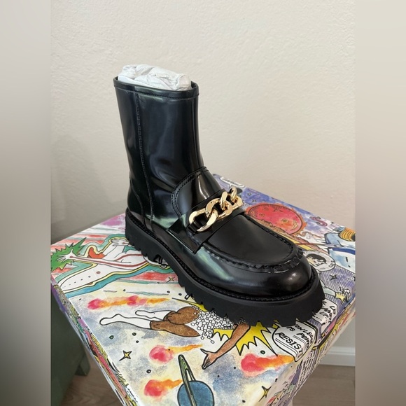 NIB RARE Jeffrey Campbell Recess Ankle Boot Chain-Embellished EU 40, US 9 - Picture 12 of 13